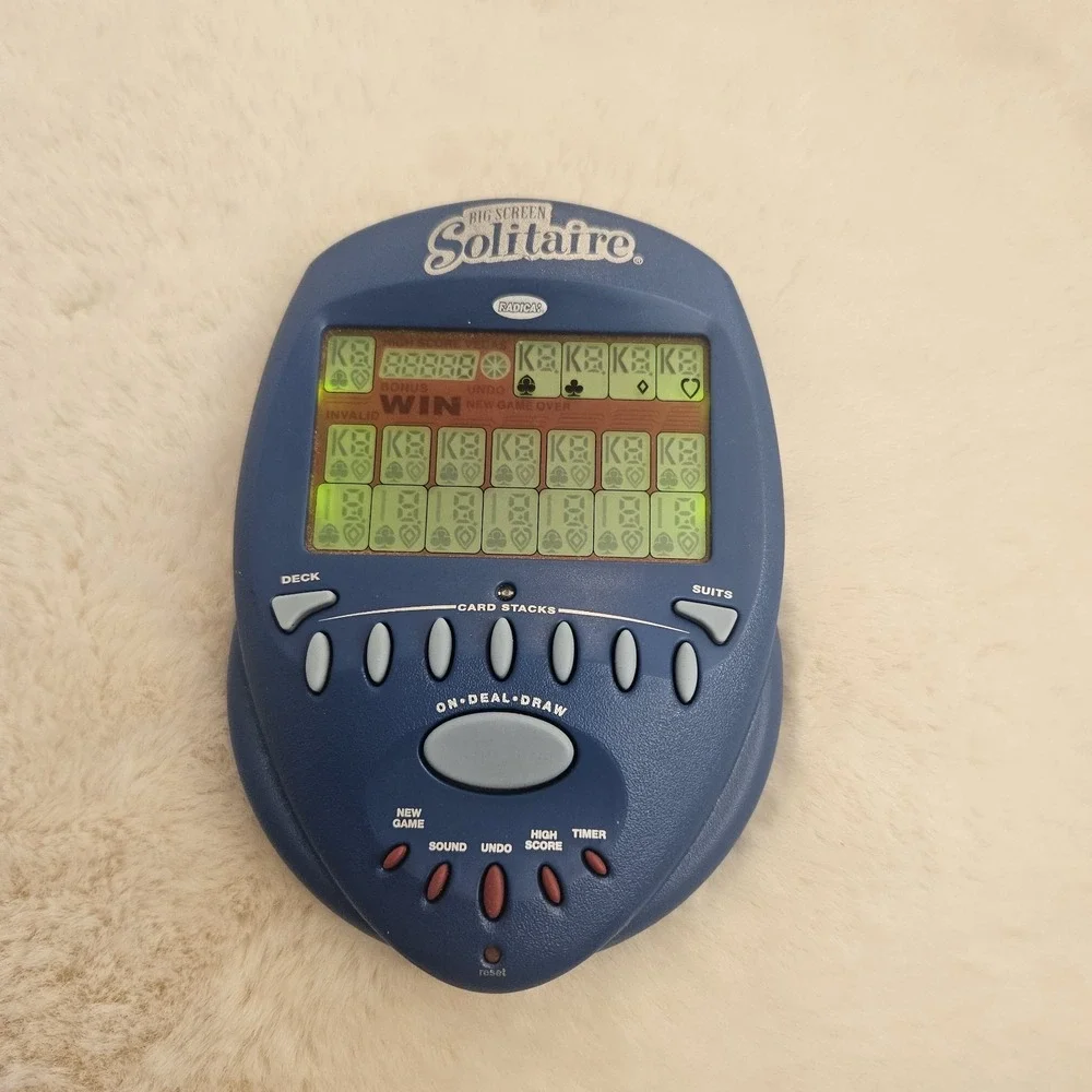 1995 Electronic Handheld Yahtzee Game Clear Smoke MB Milton Bradley 4511 Tested